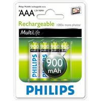 Pilhas Recarreg�veis AAA Ni-MH 900mAh c/ 4 unidades